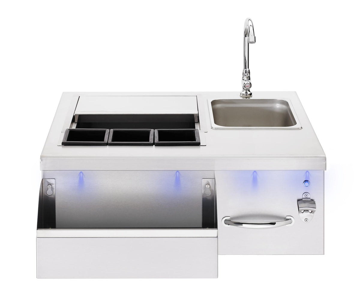 TrueFlame 30" Beverage And Prep Station, Default Title, Stainless Steel,