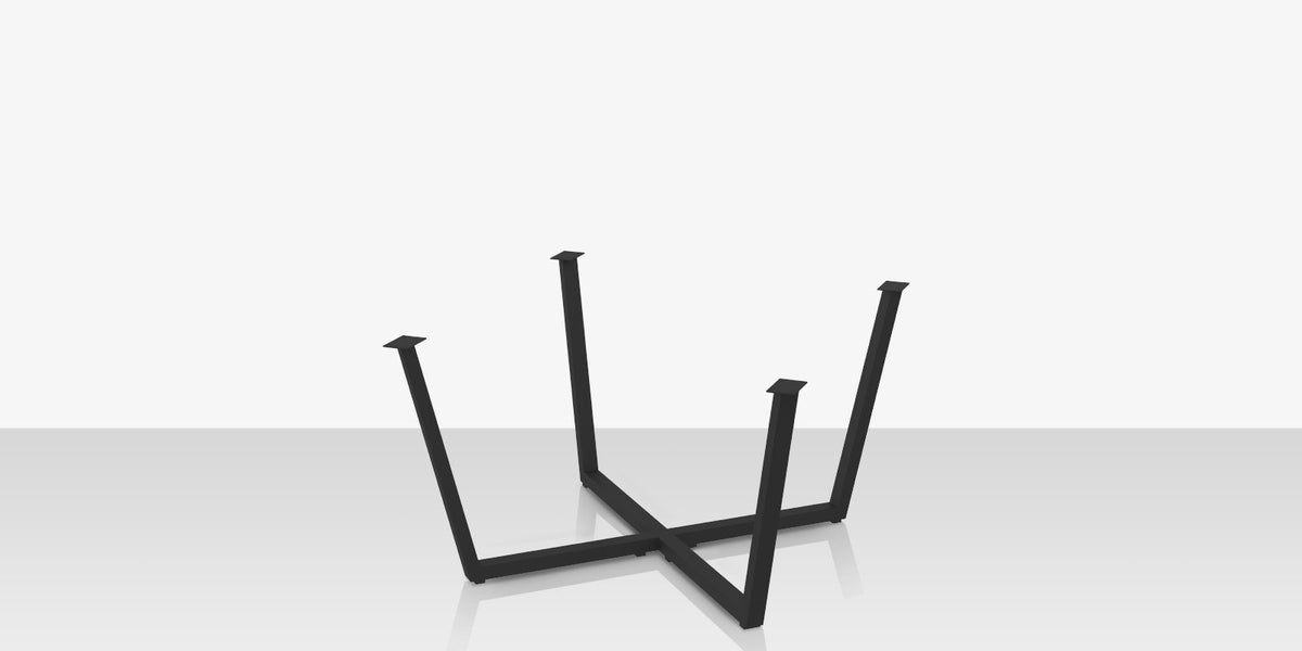 DecoScapes Contemporary Flat X Style Dining Table Base