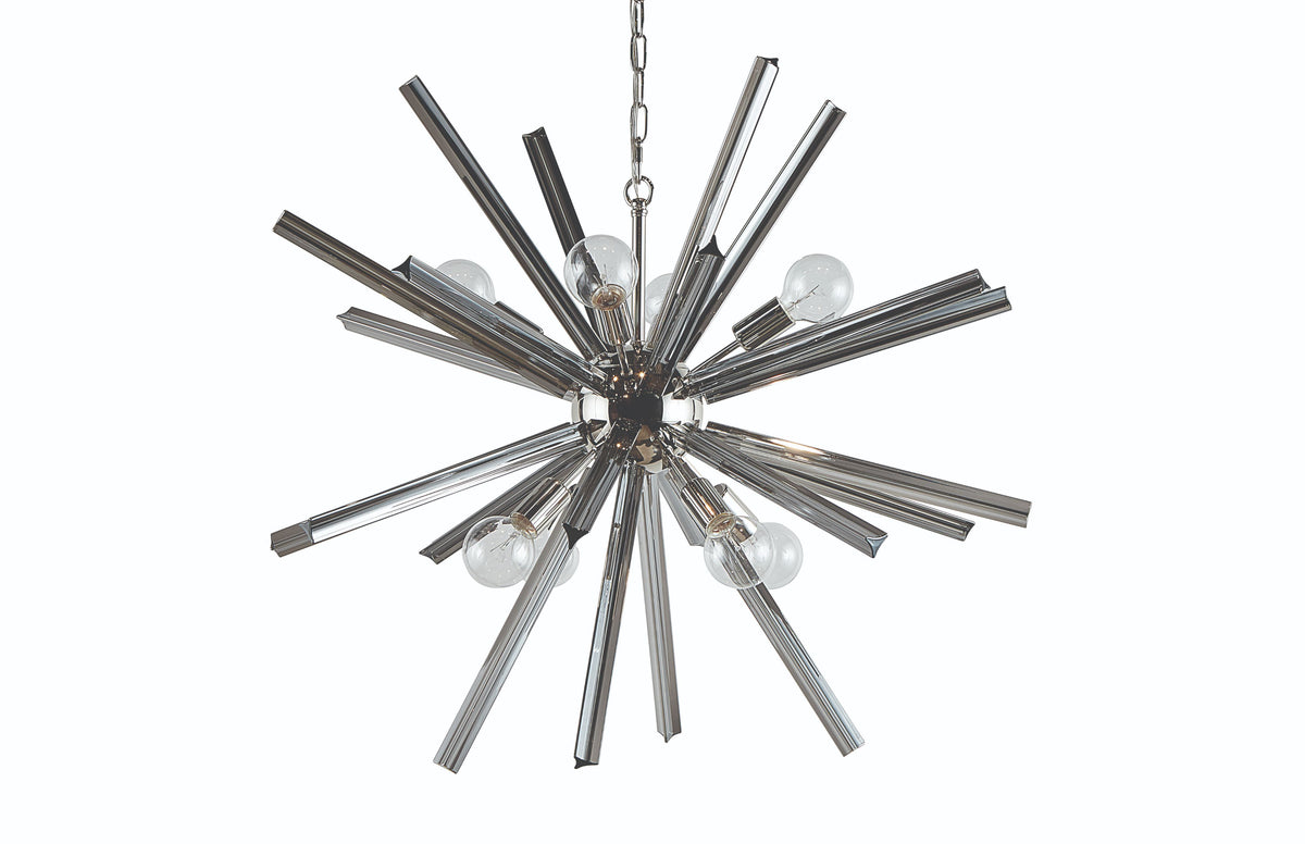 Sunpan Faraday Chandelier - Large - Clear/Smoke Grey