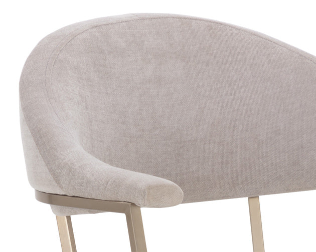 Sunpan Bexley Swivel Dining Chair - Danny Light Grey / Danny Teal