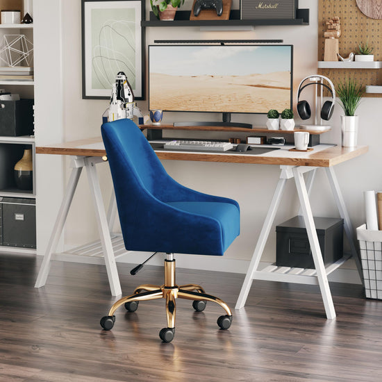 Navy Blue Office Chair – Zuo Modern Madelaine Design