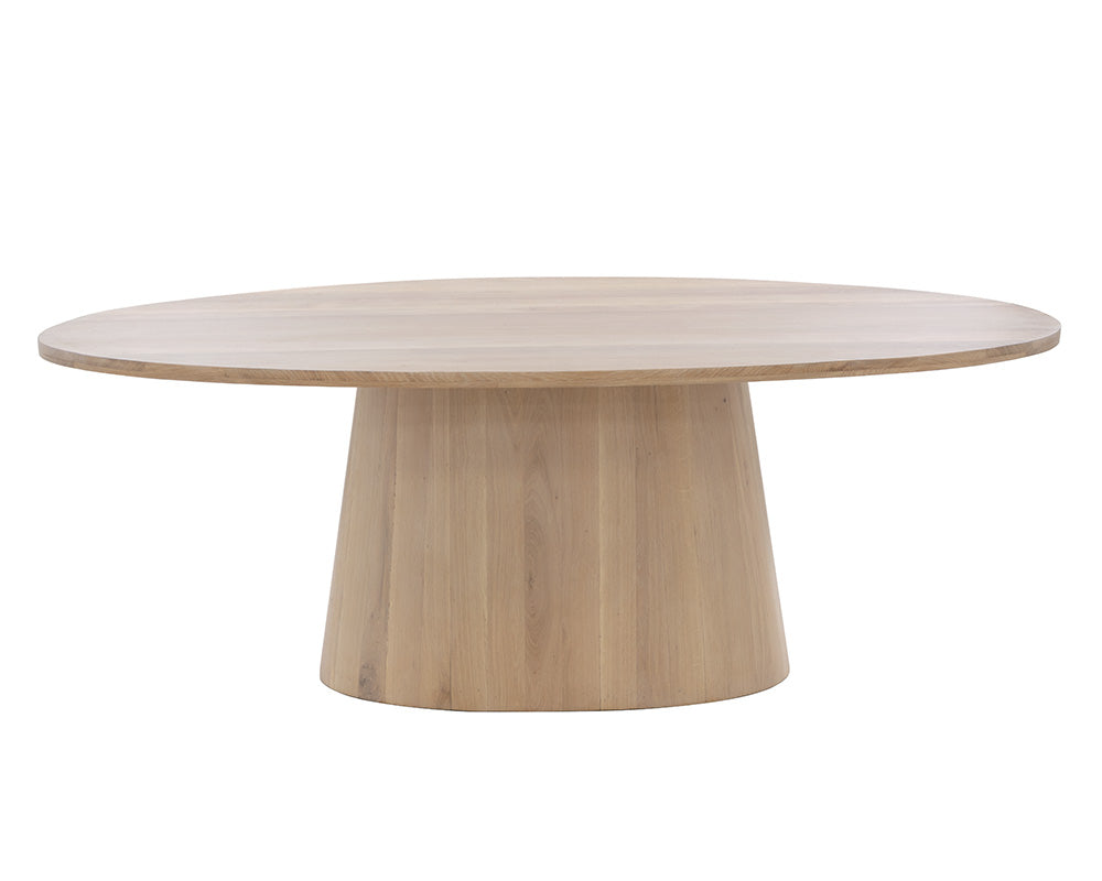 Sunpan Althea Dining Table - Oval in Light Oak - 84"