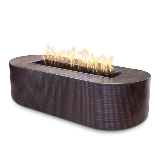 The Outdoor Plus Bispo 60" x 24" Fire Pit - Hammered Copper
