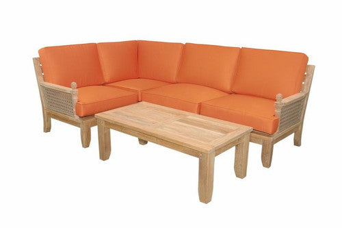 Anderson Teak Riviera Luxe 7-Pieces Modular Set with Square Tables
