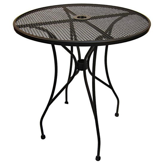 H&D Seating Round Wrought Iron Mesh Top Table with Bar Height Base