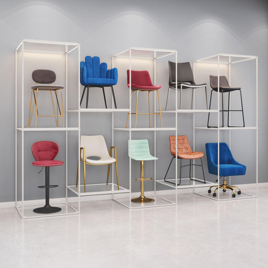 Chair Display Shelving Unit – Zuo Modern Light Gray LED
