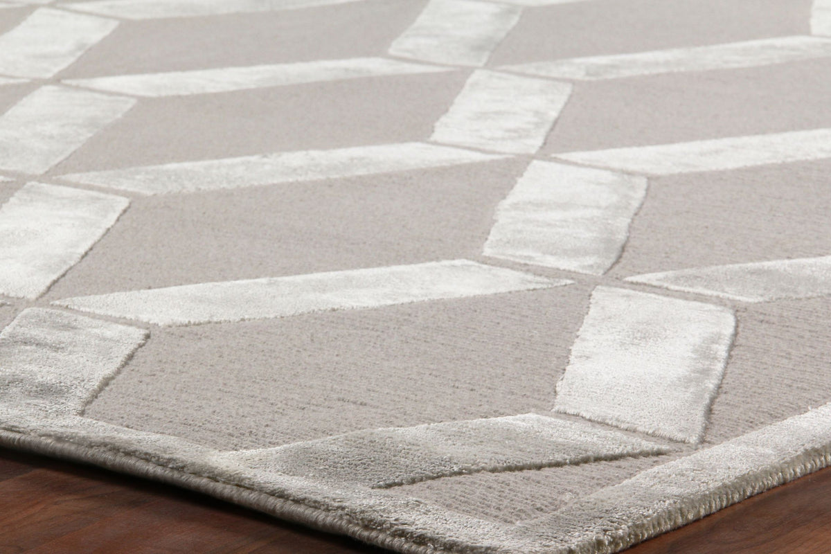 Exquisite Rugs Metro Velvet Handmade Hand-Knotted New Zealand Wool and Viscose Area Rug