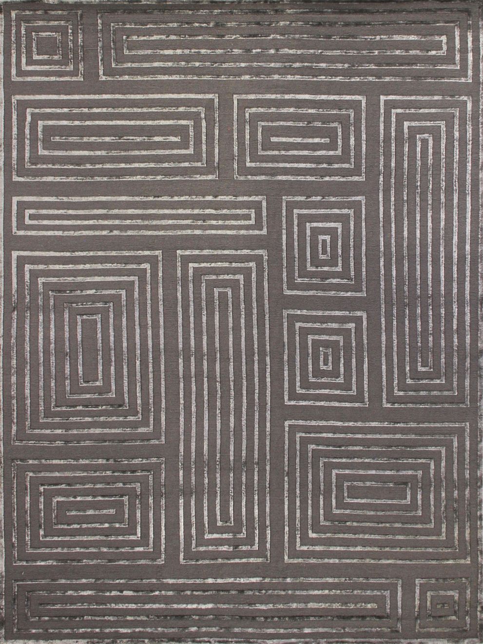 Exquisite Rugs Metro Velvet Handmade Hand-Knotted New Zealand Wool and Viscose Area Rug