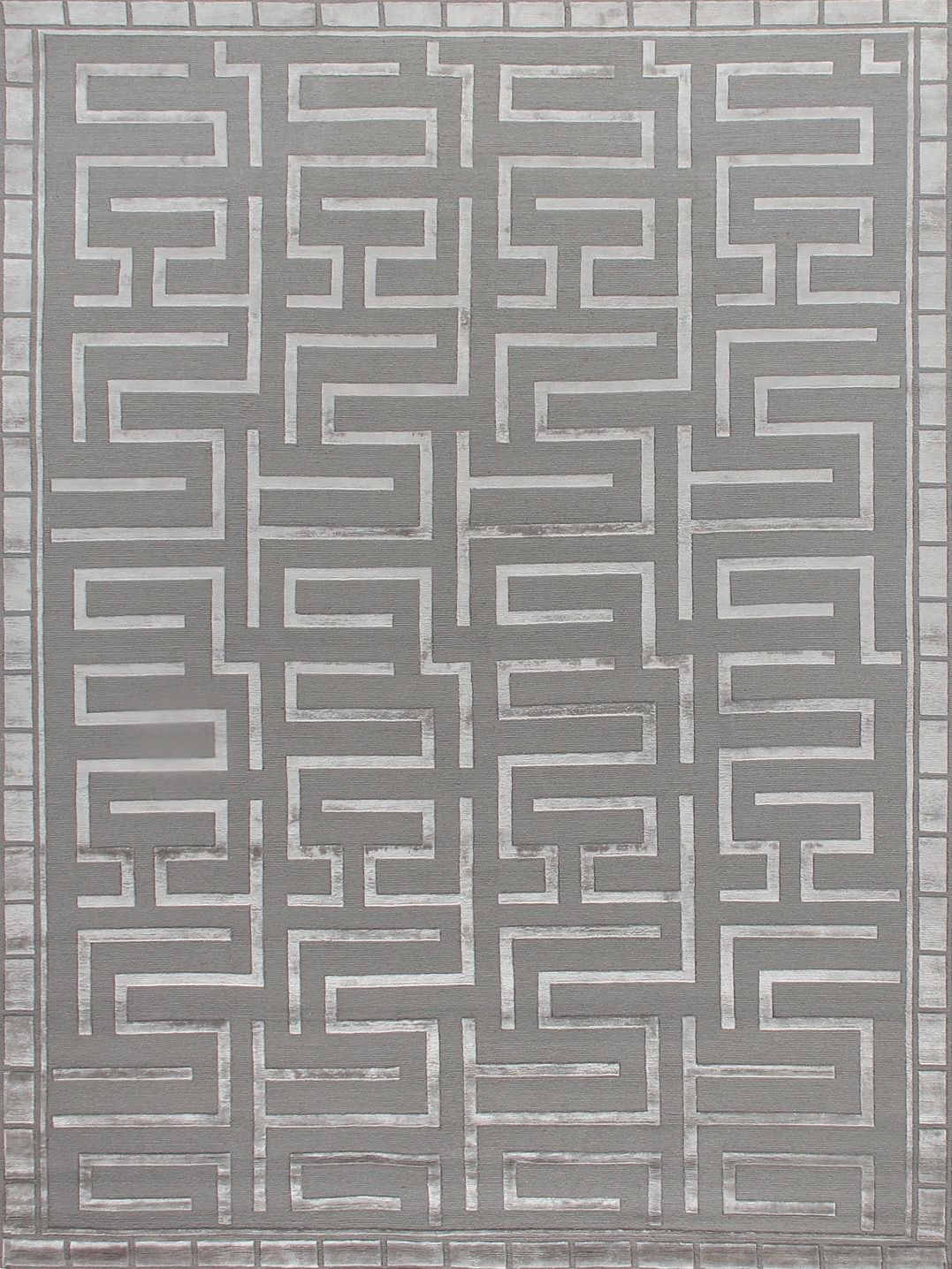 Exquisite Rugs Metro Velvet Handmade Hand-Knotted New Zealand Wool and Viscose Area Rug