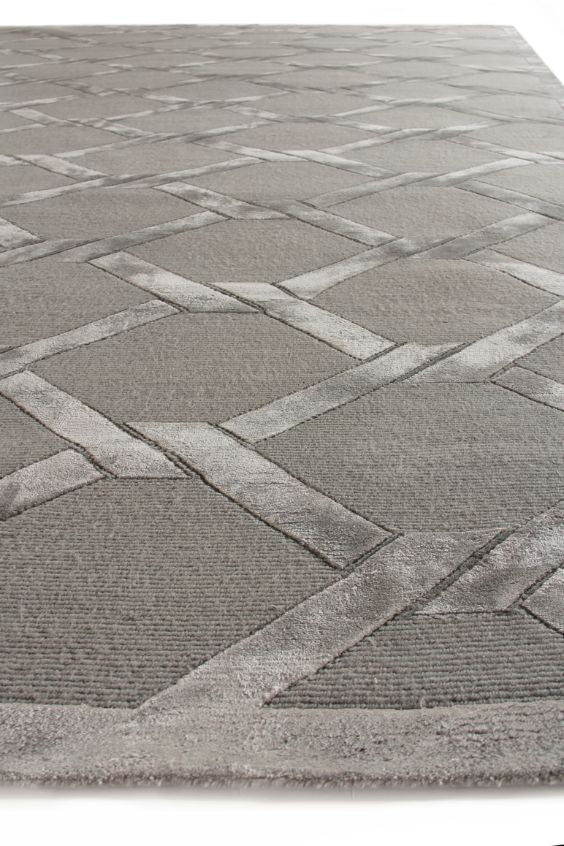 Exquisite Rugs Metro Velvet Handmade Hand-Knotted New Zealand Wool and Viscose Area Rug