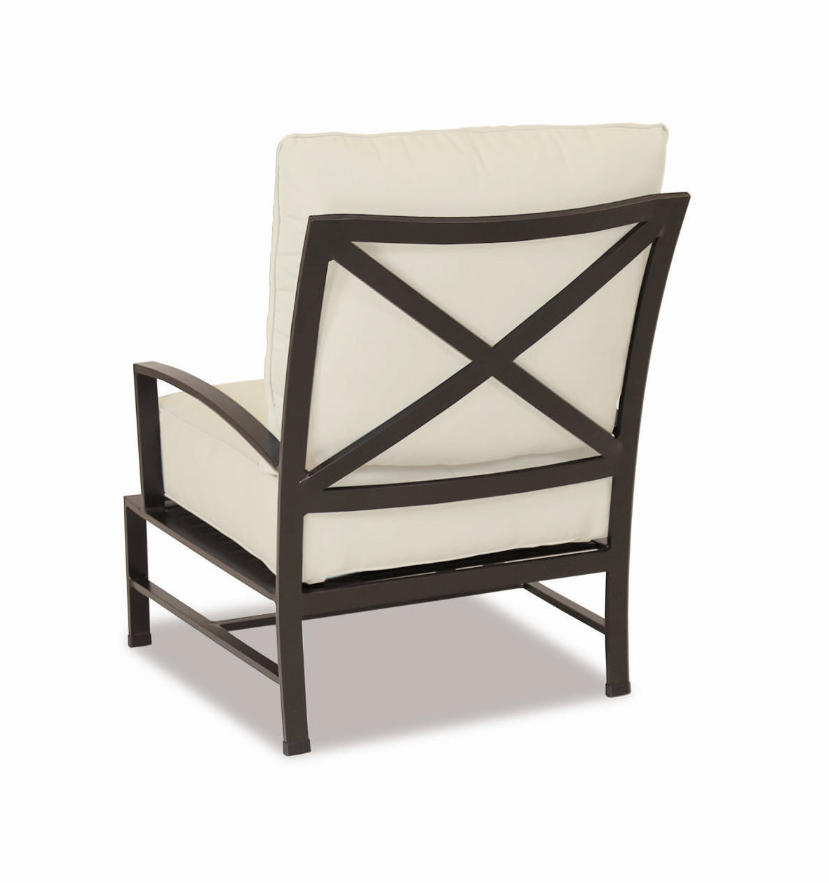 Sunset West La Jolla Aluminum Club Chair With Cushions In Canvas Flax - Set of 2