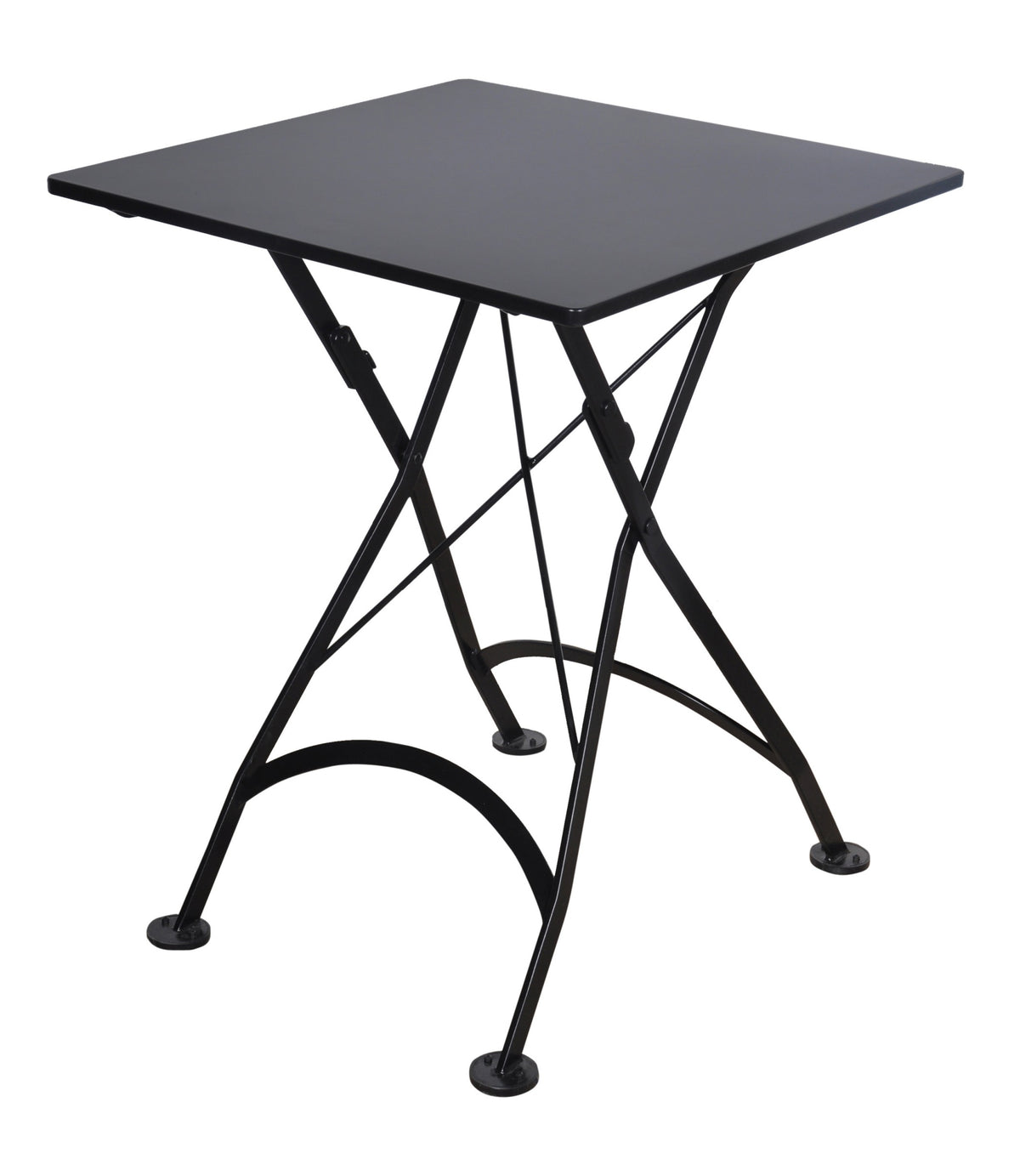 Furniture Designhouse French Cafe Bistro 24' Square Folding Table - European Chestnut Wood Slat Top