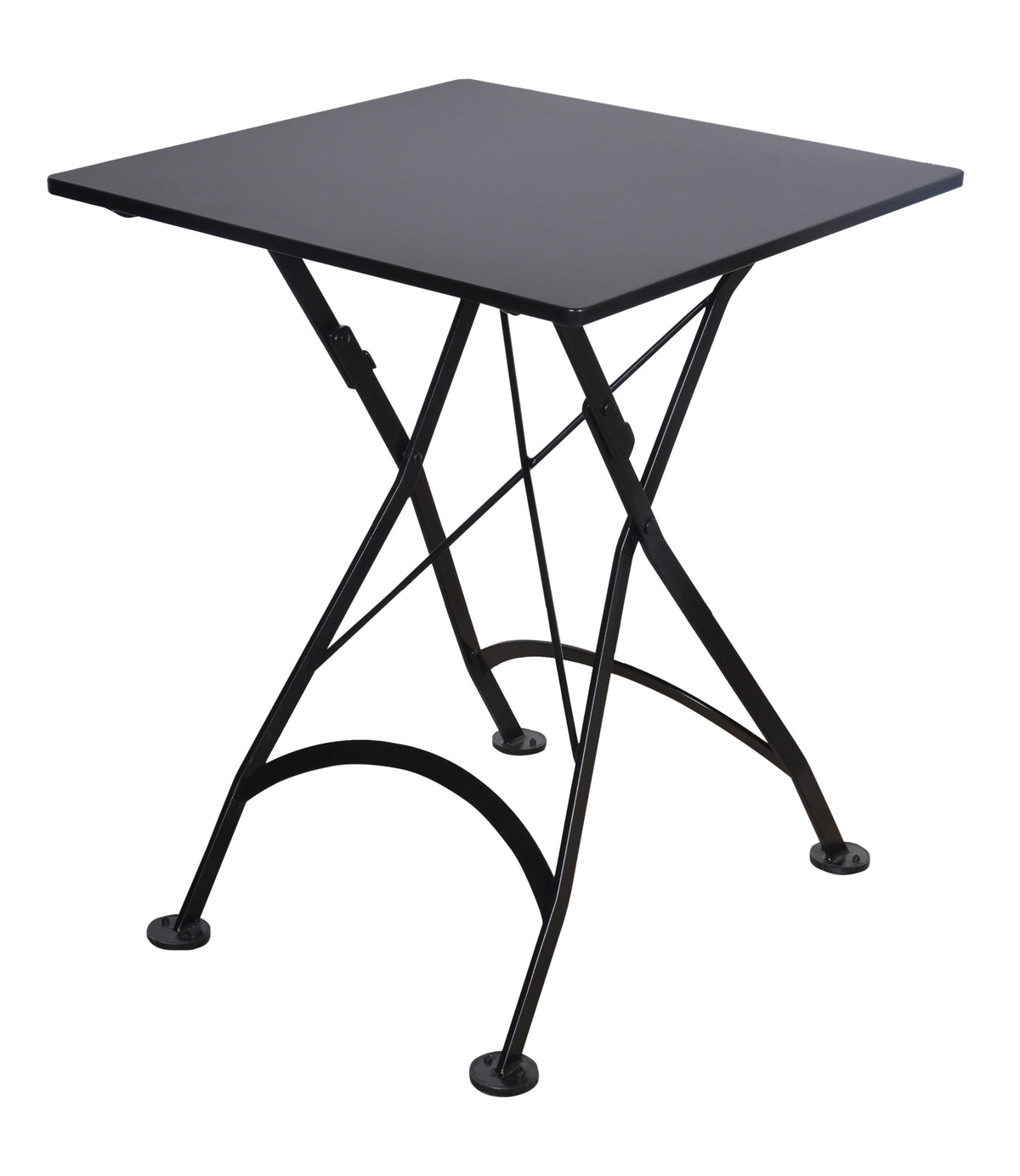 Furniture Designhouse Five Piece Dining Set with 28" Square Powder Coated Steel Top with Two Madeliine Side Chairs