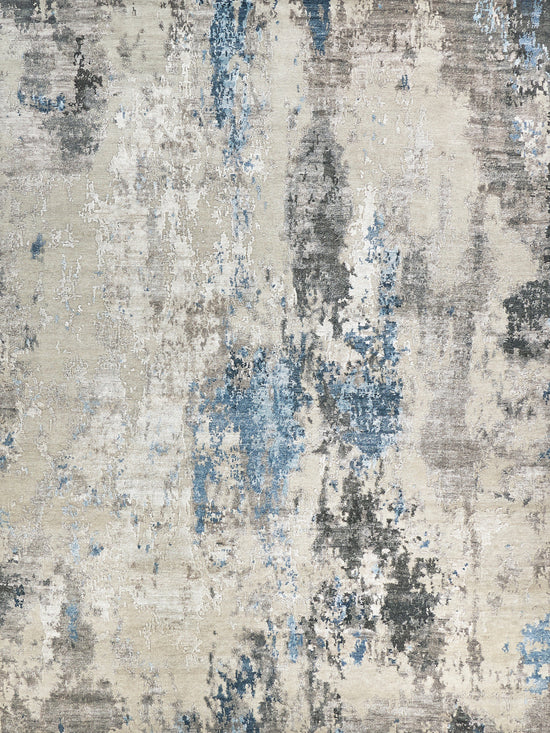 Exquisite Rugs Cosmo Handmade Hand-Knotted New Zealand Wool and Bamboo Silk Area Rug