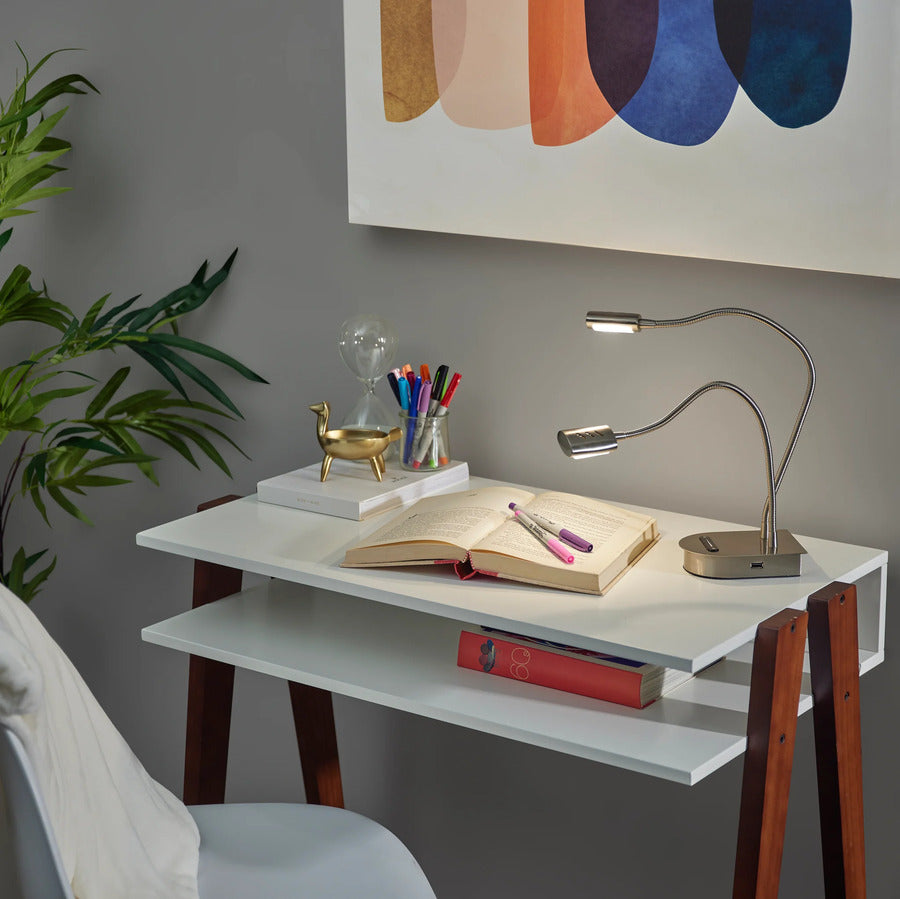 Adesso Eternity LED 2 Arm Desk Lamp With Smart Switch