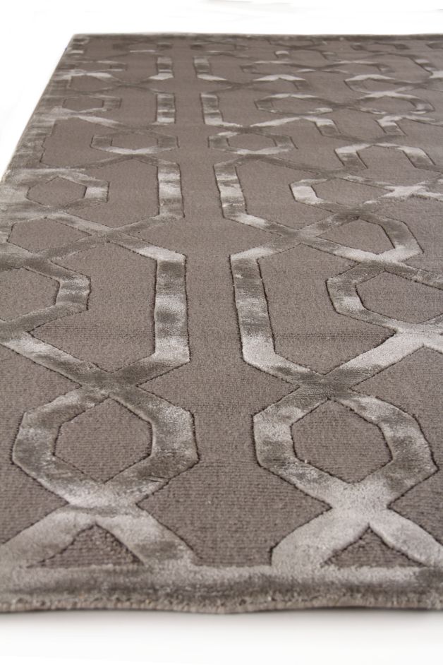 Exquisite Rugs Metro Velvet Handmade Hand-Knotted New Zealand Wool and Viscose Area Rug
