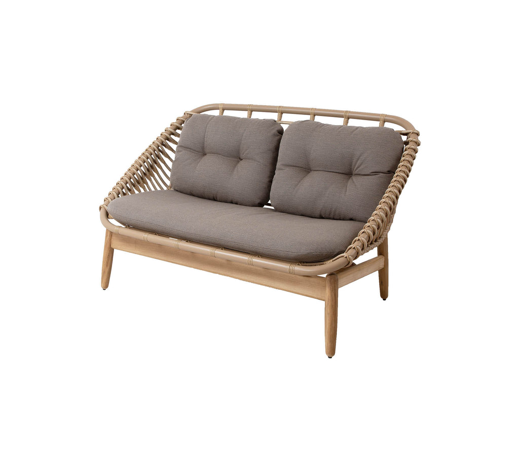 Cane-Line Strington 2-Seater Sofa with Teak Frame - Sonnet Commercial