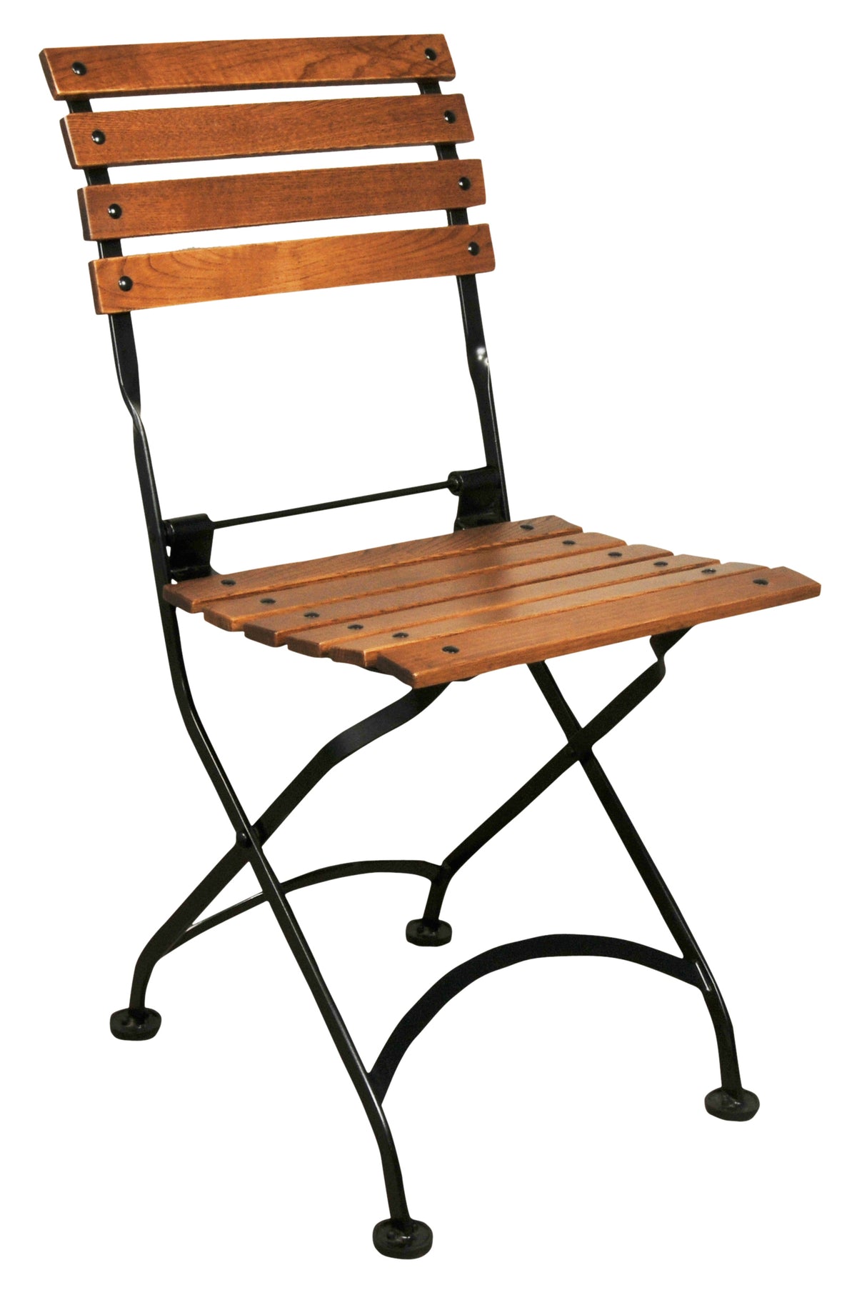 Furniture Designhouse Five Piece Dining Set with 28" Square Steel Top Table and Four Veronique Folding Chairs