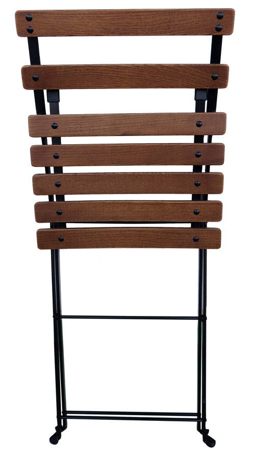 Furniture Designhouse Dijon Folding Chair - Stackable -European Chestnut Wood Clear Coated Slats - Set of Two