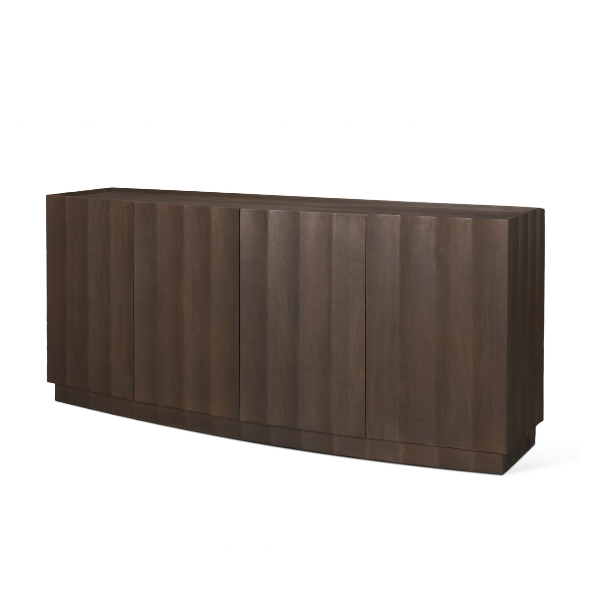 Mercana Swanson Dark Brown Wooden Scalloped Sideboard