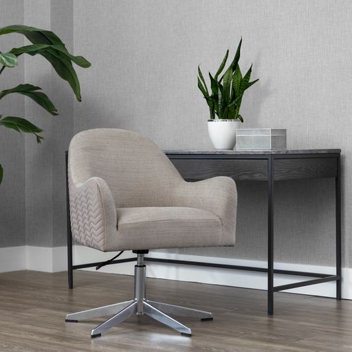 Sunpan Holland Office Chair - Zenith Taupe Grey / Taupe Sky