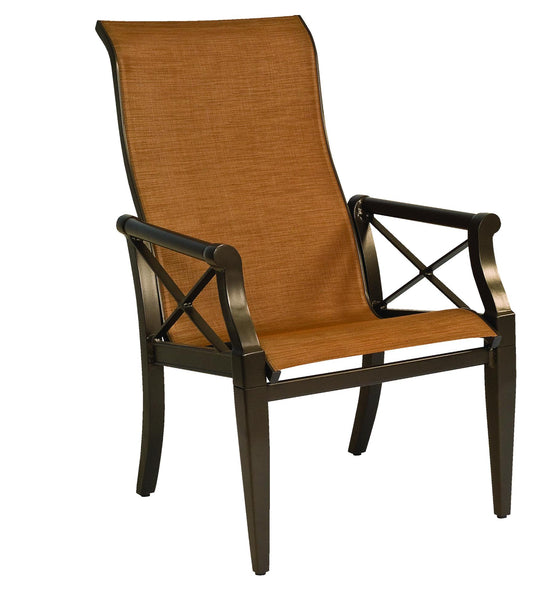 Woodard Andover Sling High Back Dining Arm Chair