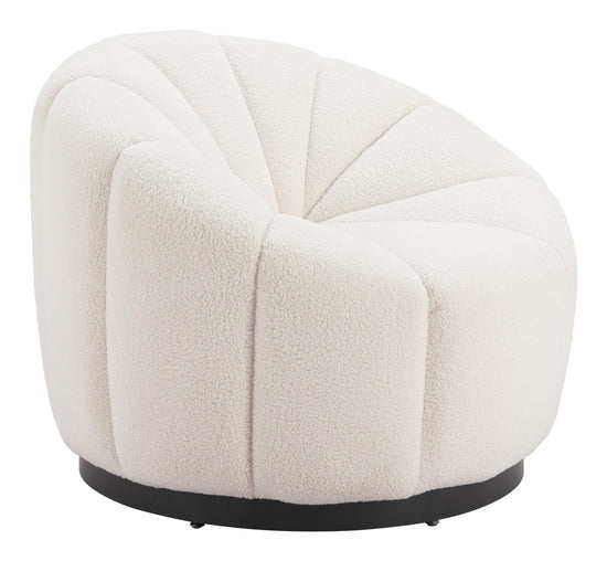 Bhutan Cream Shearling Accent Chair for Home & Hospitality
