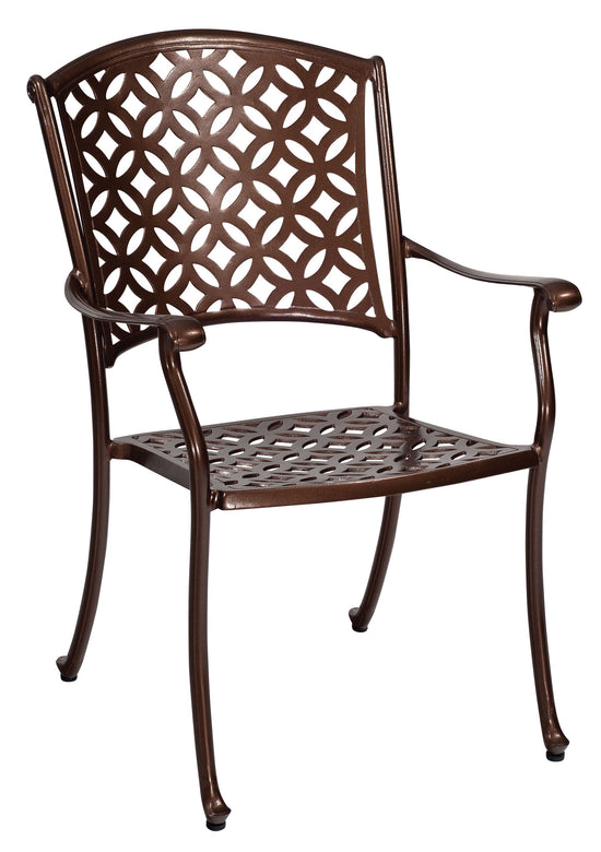 Woodard Casa Dining Arm Chair with Optional Seat Cushions
