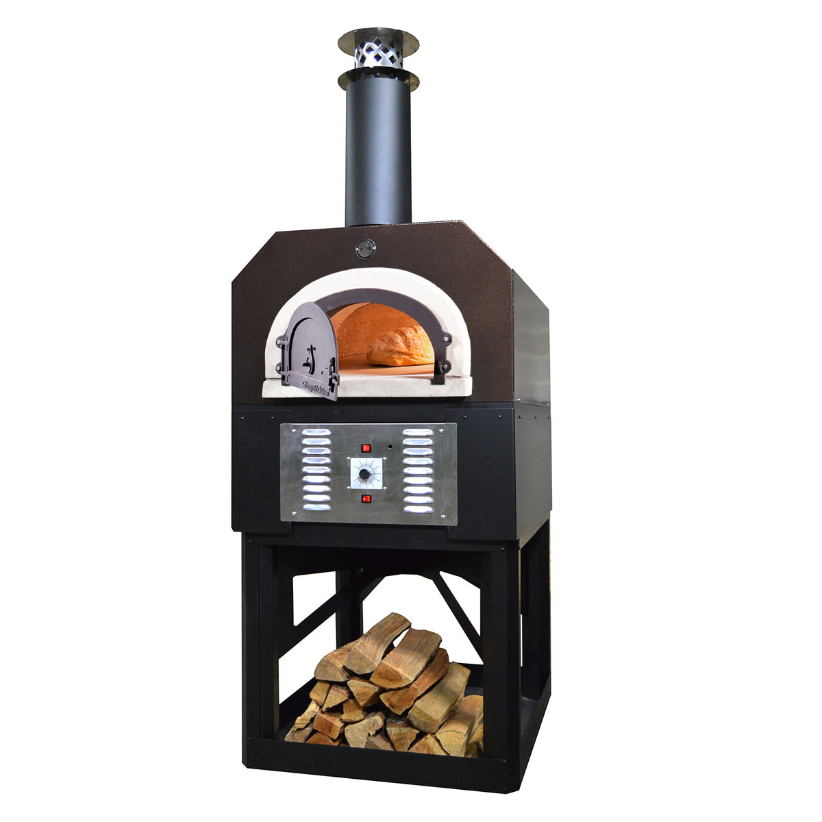 Chicago Brick CBO-750 Hybrid Commercia/Residentiall Stand: (Pre-Assembled) Custom-Built Heavy-Duty Stand with Metal Insulating Hood and Gas Package for Commercial/Residential Applications