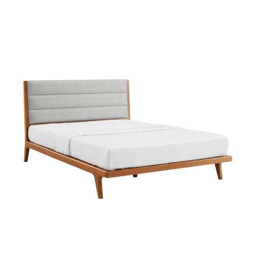 Greenington Mercury Upholstered Queen/Eastern King Platform Bed, Amber