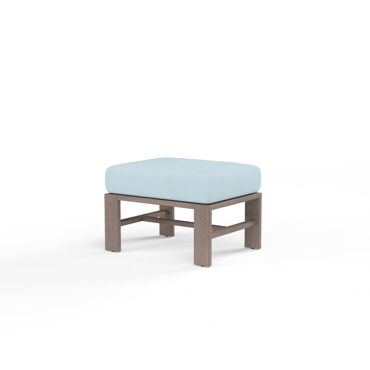 Sunset West Laguna Aluminum Ottoman with Cushion