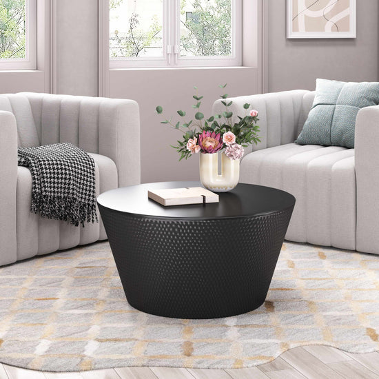 Black Round Coffee Table – Zuo Modern Durban Design