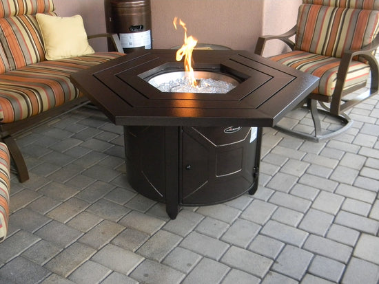 AZ Patio Heaters Hammered Bronze Hexagon Fire Pit