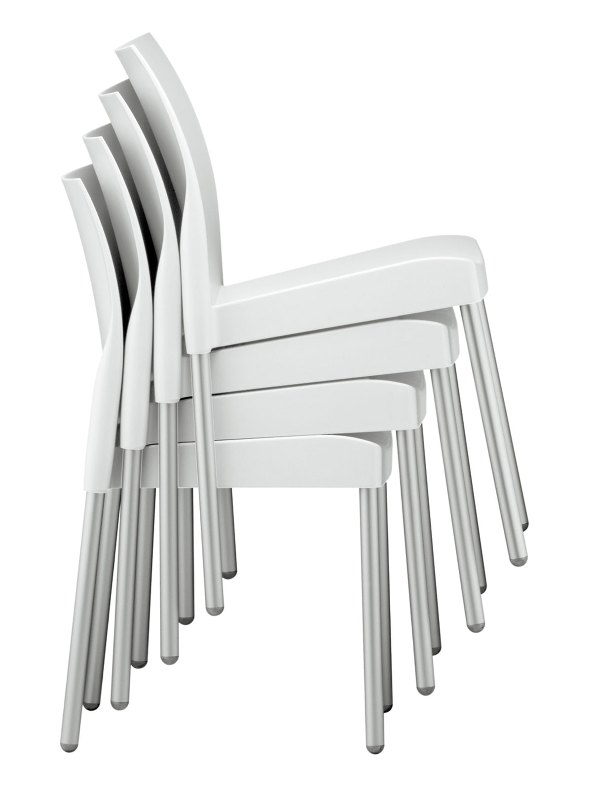 Florida Seating Polypropylene Shell With Aluminum Legs Side Chair - WIC-10