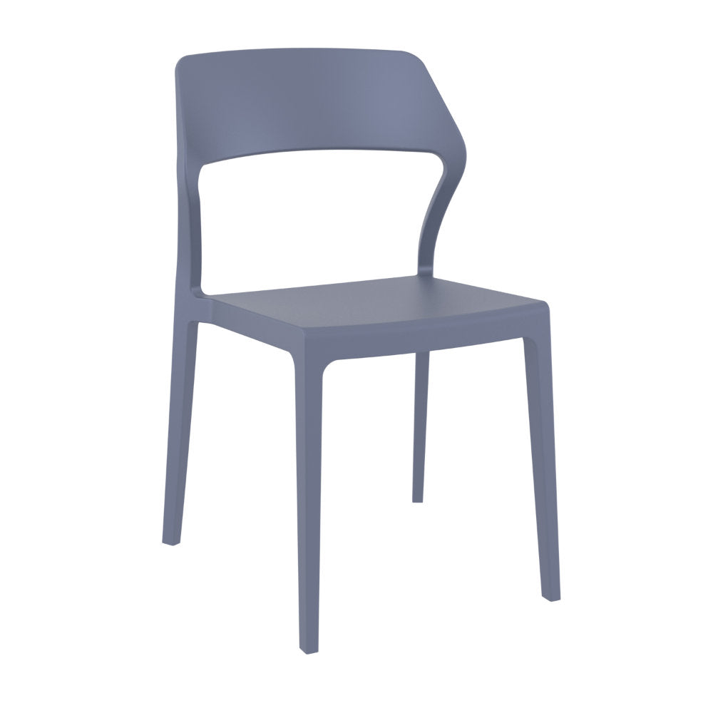 Compamia Snow Patio Dining Set with 2 Chairs Dark Gray