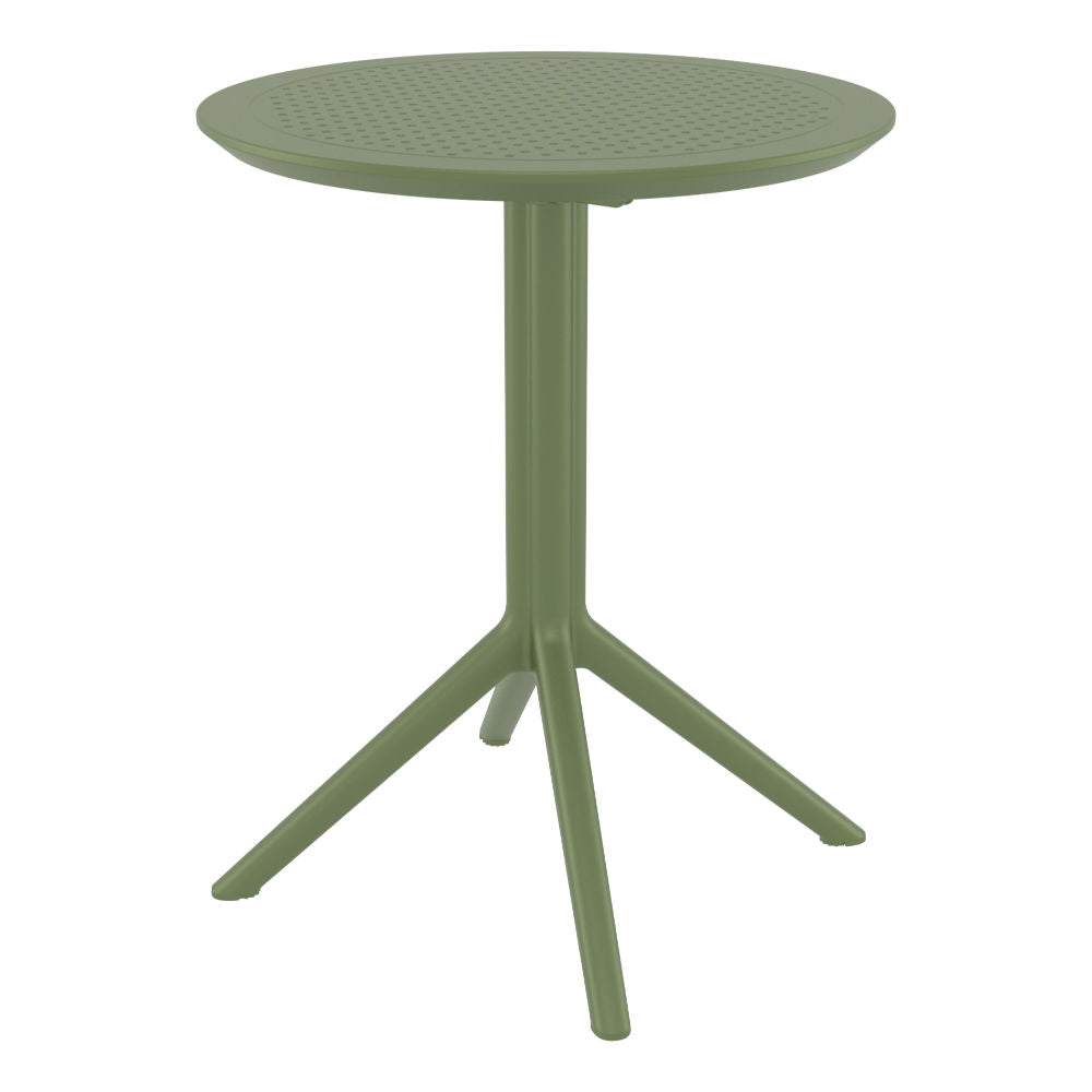 Compamia Loft Bistro Set 3 Piece with 24 inch Table Top in Black/Dark Gray/Taupe/Olive Green/White