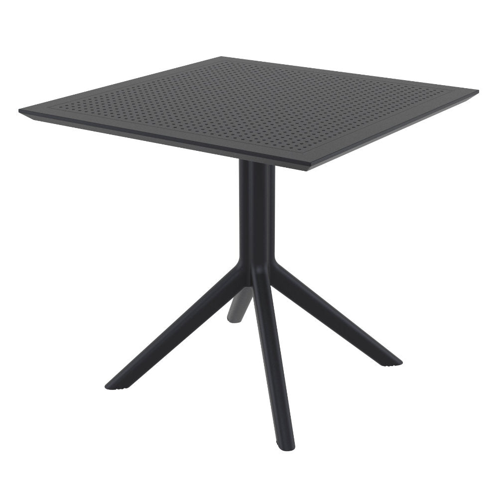 Compamia Cross XL Patio Dining Set with 4 Chairs Black/Dark Gray/Taupe/White/Olive Green