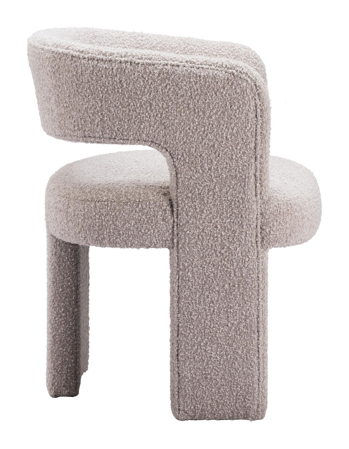 Zuo Modern Java Accent Chair in Sandy Beige, Accent Chairs, Fabric, Plywood, Polyester, Curved, Trestle, Indoor