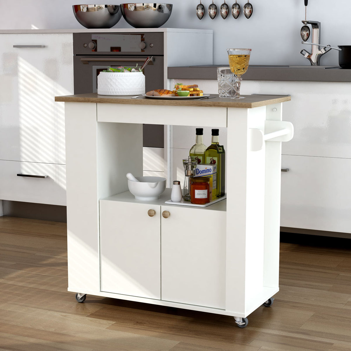 Anderson Teak Aston 33.5" Kitchen Cart