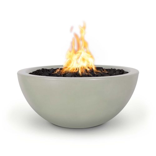 The Outdoor Plus Luna 38" Concrete Fire Pit - Match Lit, Match Lit with Flame Sense System, Ash, Natural Gas, Luna, Concrete, Outdoor