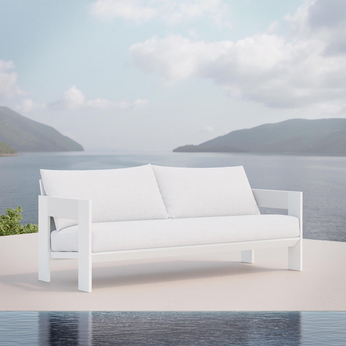 Azzurro Living Mykonos 3 Seat Sofa With Polar Cushion