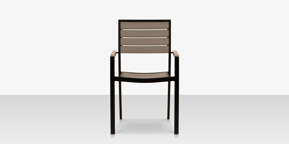DecoScapes Napa Aluminum Stackable Dining Arm Chair