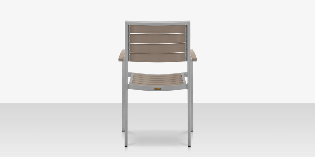 DecoScapes Napa Aluminum Stackable Dining Arm Chair