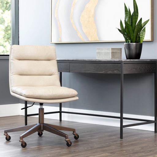 Sunpan Stinson Office Chair Bravo Black / Cognac / Cream