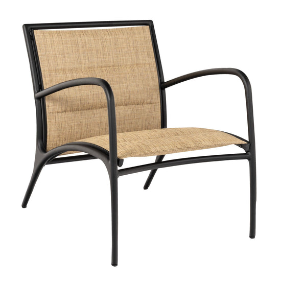 Woodard Orion Padded Sling Lounge Chair with Arms