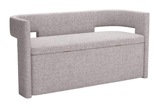Gray Storage Bench with Hidden Seat Compartment – Zuo Modern Papua