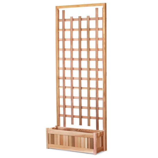 All Things Cedar 30" Planter Box & Trellis Privacy - 1 Screen