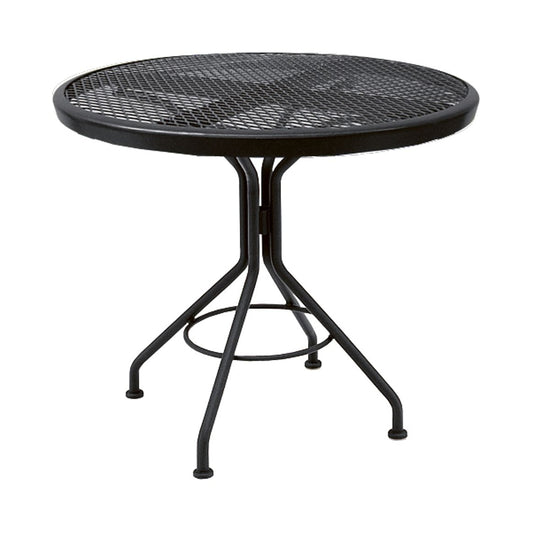 Woodard Café Series Textured Black Contact + 30" Round Bistro Table