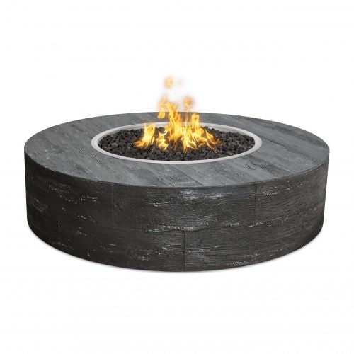 The Outdoor Plus Sequoia Wood Grain Fire Pit, Liquid Propane, 42", Ebony, Sequoia, Wood, Outdoor
