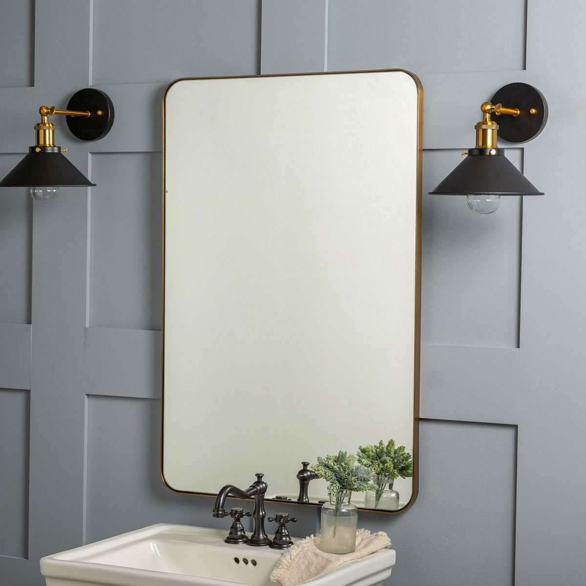 Cooper Classics Somerset Gold Metal Mirror